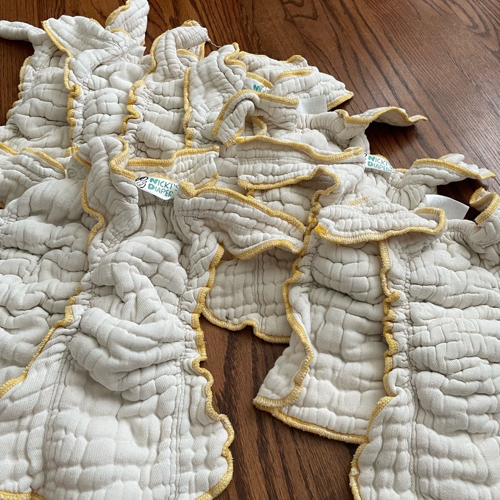 9 Cream Baby Cloth Diapers inners